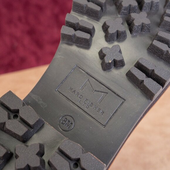 Marc Fisher Women Lizzie 2 Croc Print Lace-up Platform Cream Combat Boots Sz 8 - Picture 7 of 9